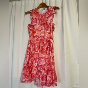 Calvin Klein Pink Floral Midi Dress